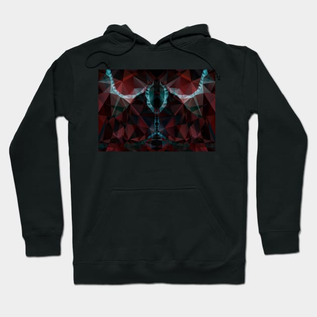 Abstract red triangle geometrical background Hoodie by IrinaGuArt